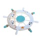 11'' Beach Wooden Boat Ship Steering Wheel Nautical Beach Fish Net Shell Decorations 11'' Beach Wooden Boat Ship Steering Wheel Nautical Beach Fish Net Shell Decorations