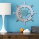 11'' Beach Wooden Boat Ship Steering Wheel Nautical Beach Fish Net Shell Decorations 11'' Beach Wooden Boat Ship Steering Wheel Nautical Beach Fish Net Shell Decorations