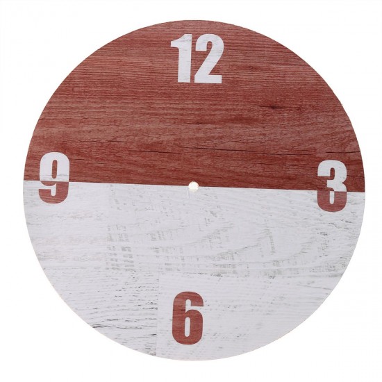 11'' DIY Digital Wood Wall Clock Diameter 28CM Seamless Hook For Home Office Bar