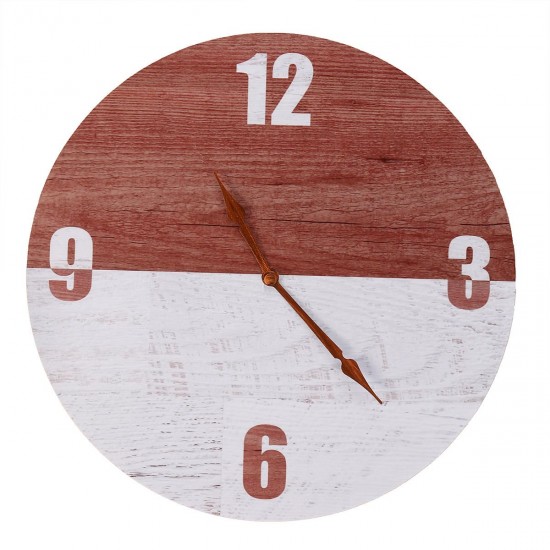 11'' DIY Digital Wood Wall Clock Diameter 28CM Seamless Hook For Home Office Bar 11'' DIY Digital Wood Wall Clock Diameter 28CM Seamless Hook For Home Office Bar