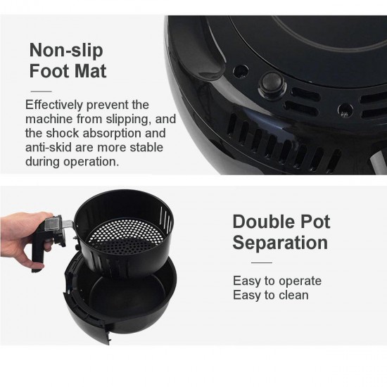 110V 1400W Electric Large Deep Air Fryer Timer Temperature Control Safe 110V 1400W Electric Large Deep Air Fryer Timer Temperature Control Safe