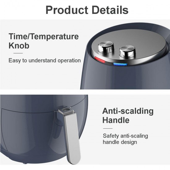 110V 1400W Electric Large Deep Air Fryer Timer Temperature Control Safe 110V 1400W Electric Large Deep Air Fryer Timer Temperature Control Safe