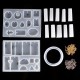 113Pcs/Set Crystal Epoxy Resin Silicone Pendant Casting Mould Kit Transparent Jewelry Making Mold for DIY Crafting Decor 113Pcs/Set Crystal Epoxy Resin Silicone Pendant Casting Mould Kit Transparent Jewelry Making Mold for DIY Crafting Decor