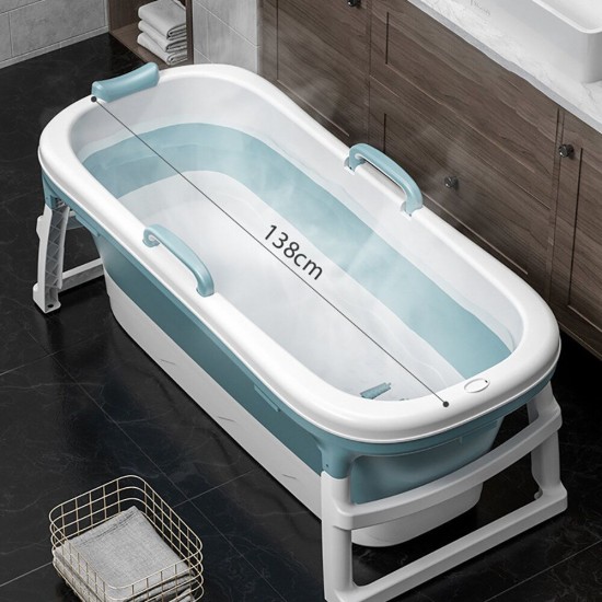 1.15/1.38m Large Thickened Bathtub Bath Barrel Adult Children's Folding Tub Basin Baby Swim Tub Sauna 2size 1.15/1.38m Large Thickened Bathtub Bath Barrel Adult Children's Folding Tub Basin Baby Swim Tub Sauna 2size