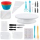 117pcs Cake Decorations Kit Supplies Cake Turntable Spatula Bag Pastry Nozzle Tool Set