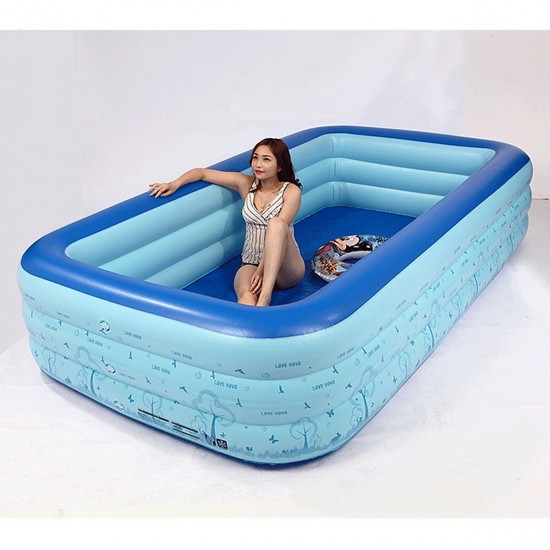 118'' Inflatable Swimming Pool Kids Children Adult Family Outdoor Water Play
