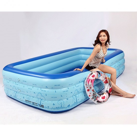 118'' Inflatable Swimming Pool Kids Children Adult Family Outdoor Water Play