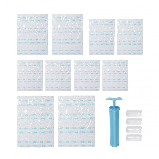 11Pcs Travel Vacuum Storage Bags Space Saver Bag for Clothes Comforters Blankets Mattress Pillows With Pump 11Pcs Travel Vacuum Storage Bags Space Saver Bag for Clothes Comforters Blankets Mattress Pillows With Pump