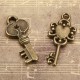 11pcs Mixed Antique Vtg old look Ornate Bronze Skeleton Keys Lot Pendant Fancy Heart Decorations