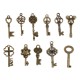 11pcs Mixed Antique Vtg old look Ornate Bronze Skeleton Keys Lot Pendant Fancy Heart Decorations