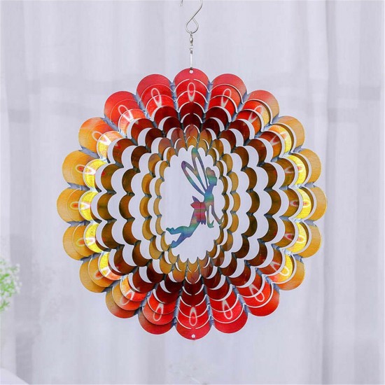 12'' 3D Fairy Garden Wind Spinner Sun Catcher Cyclone Yard Outdoor Decorations 12'' 3D Fairy Garden Wind Spinner Sun Catcher Cyclone Yard Outdoor Decorations