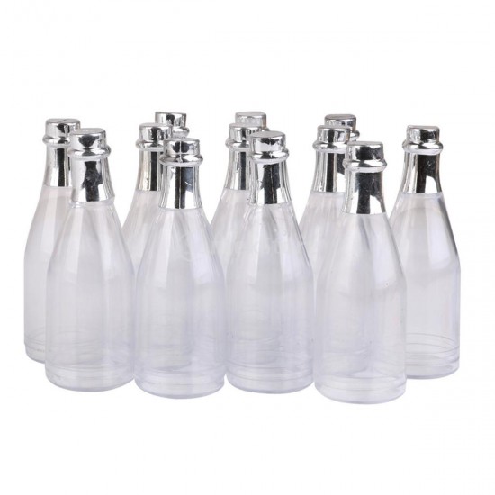 12 Clear Fillable Cham pagne Bottles Candy Boxes Wedding Party Shower Favors 12 Clear Fillable Cham pagne Bottles Candy Boxes Wedding Party Shower Favors