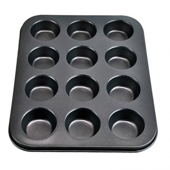 12 Grid Cake Mold Pan Muffin Cupcake Bakeware Oven Tray Mould