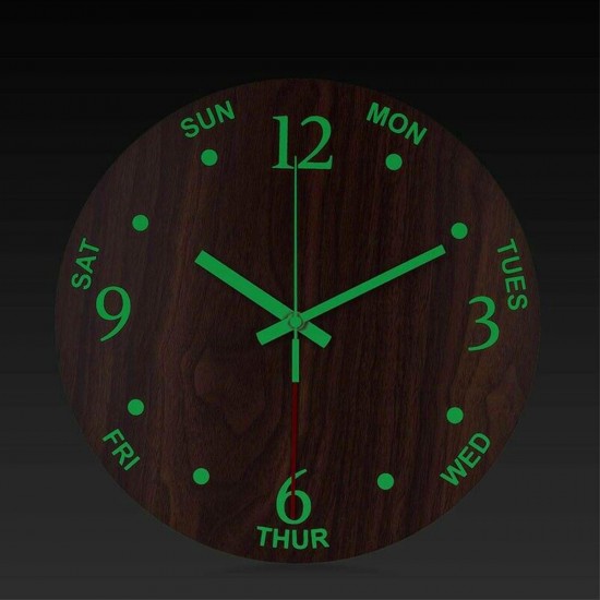 12 Inch Luminous Wall Clock Quartz Clocks Home Bedroom Decorations Glow In The Dark