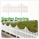 12 White Flexible Plastic Garden Picket Fence Lawn Grass Edge Edging Border Decorations