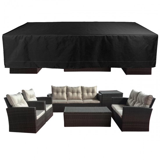 12 seater Furniture Cover Waterproof Outdoor Garden Table Polyester Rectangular Protective Dust Proof Cover 350 x 260 x 90cm 12 seater Furniture Cover Waterproof Outdoor Garden Table Polyester Rectangular Protective Dust Proof Cover 350 x 260 x 90cm