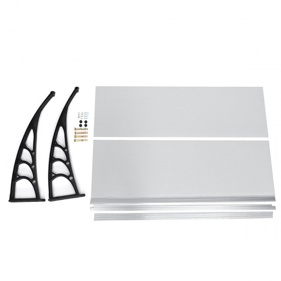 120 x 75 cm Plastic Canopy Awning Shelter Waterproof Rack for Shelf House Yard Roof 120 x 75 cm Plastic Canopy Awning Shelter Waterproof Rack for Shelf House Yard Roof