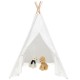 120x120x150cm White Canvas Kids Teepee Children Home Game Toy Play Tent Cubby 120x120x150cm White Canvas Kids Teepee Children Home Game Toy Play Tent Cubby