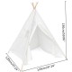 120x120x150cm White Canvas Kids Teepee Children Home Game Toy Play Tent Cubby 120x120x150cm White Canvas Kids Teepee Children Home Game Toy Play Tent Cubby