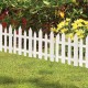 12/24PCS Outdoor PVC Plastic White Fence Garden Flowerpot Parterre Fence Decoration