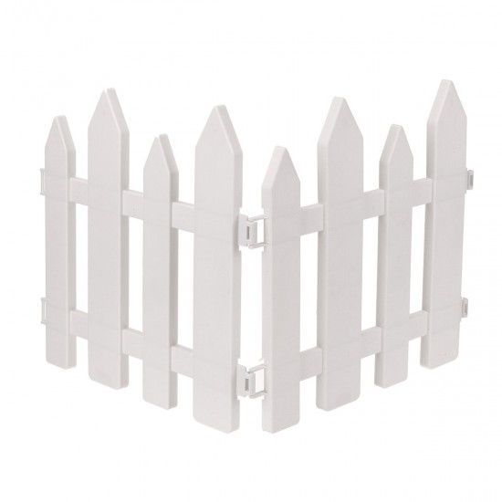 12/24PCS Outdoor PVC Plastic White Fence Garden Flowerpot Parterre Fence Decoration