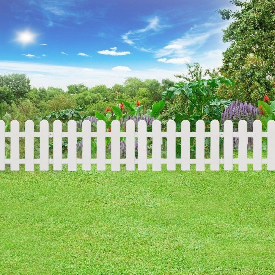 12/24Pcs PVC Plastic Garden Fence Easy Assemble Courtyard Garden Vegetable Fence Decoration