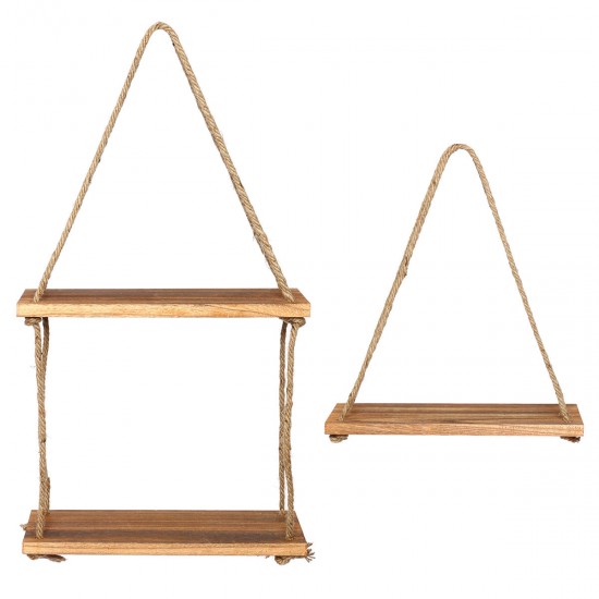 1/2/3Tier Wooden Wall Mounted Rope Floating Storage Shelf Kitchen Rack Hanging Shelves Holder 1/2/3Tier Wooden Wall Mounted Rope Floating Storage Shelf Kitchen Rack Hanging Shelves Holder