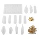 129Pcs/Set Crystal Epoxy Silicone Pendant Mould Kit Transparent Jewelry Making Mold for DIY Crafting Decorations