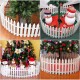 12PCS Plastic Fence Decorations White Home Christmas Xmas Tree Ornaments Miniature Border Grass Lawn Edge Fence