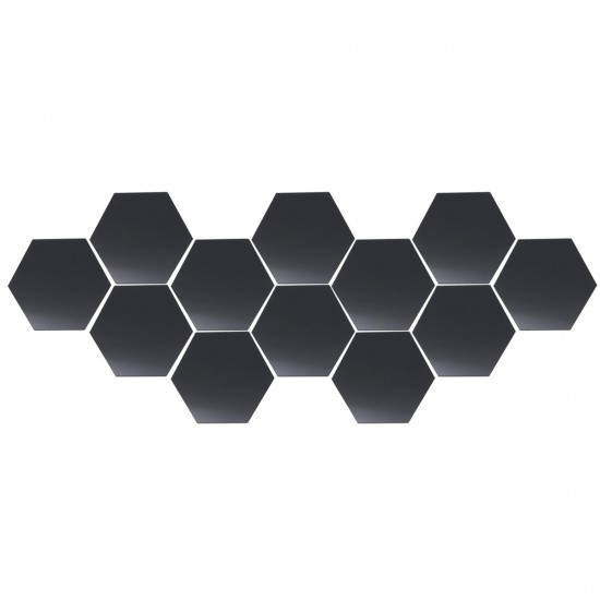 12Pcs 18.4cm Mirror Wall Sticker Hexagon Removable Acrylic 3D Mirror Self Adhesive DIY Decor 12Pcs 18.4cm Mirror Wall Sticker Hexagon Removable Acrylic 3D Mirror Self Adhesive DIY Decor