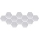 12Pcs 18.4cm Mirror Wall Sticker Hexagon Removable Acrylic 3D Mirror Self Adhesive DIY Decor