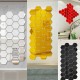 12Pcs 18.4cm Mirror Wall Sticker Hexagon Removable Acrylic 3D Mirror Self Adhesive DIY Decor 12Pcs 18.4cm Mirror Wall Sticker Hexagon Removable Acrylic 3D Mirror Self Adhesive DIY Decor