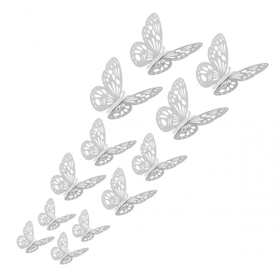 12Pcs 3D Butterfly Wall Sticker Home Decor DIY Butterfly Fridge Sticker Party Wedding Room Decor