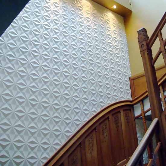 12Pcs 3D PVC Wall Paper Panel Tiles Diamond Design Room Background Home Decor Sticker 500x500mm