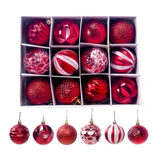 12Pcs 50mm Christmas Tree Ball Baubles Decoration Xmas Hanging Party Ornaments 12Pcs 50mm Christmas Tree Ball Baubles Decoration Xmas Hanging Party Ornaments