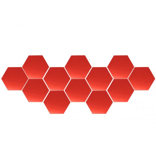 12Pcs 8cm Mirror Wall Sticker Vinyl Hexagon Removable Acrylic 3D Mirror DIY Home Room Decor Art 12Pcs 8cm Mirror Wall Sticker Vinyl Hexagon Removable Acrylic 3D Mirror DIY Home Room Decor Art