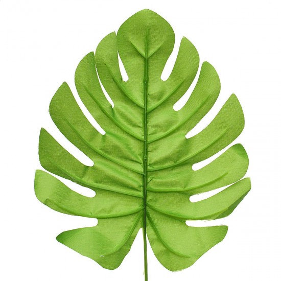 12Pcs Artificial Branch Palm Fern Turtle Leaf Plant Tree Foliage Green Plant Decor