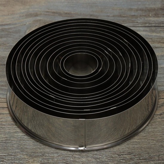 12Pcs DIY Round Stainless Steel Mousse Circle Ring Molds Cake Cookie Pastry Baking Cutter Mould Set 12Pcs DIY Round Stainless Steel Mousse Circle Ring Molds Cake Cookie Pastry Baking Cutter Mould Set
