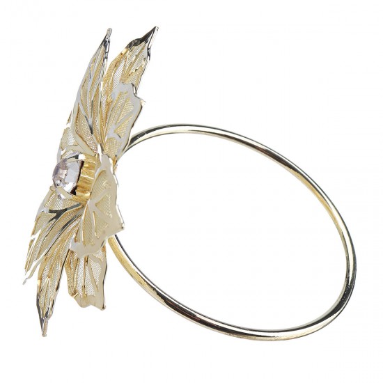 12Pcs Floral Alloy Rings Napkin Holder Dinner Wedding Towel Ring Party Table Decor Supplies 12Pcs Floral Alloy Rings Napkin Holder Dinner Wedding Towel Ring Party Table Decor Supplies
