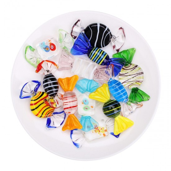 12Pcs Vintage Murano Glass Sweets Candy Christmas Decorations Kids Ornament