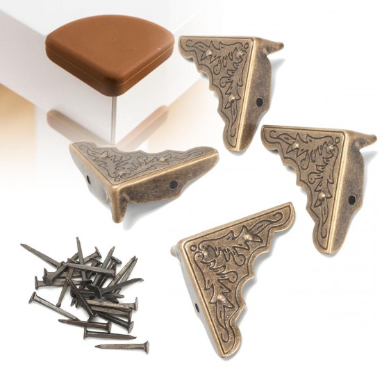 12Pcs Wooden Wine Case Chest Jewelry Box Feet Leg Decorative Corner Protector 12Pcs Wooden Wine Case Chest Jewelry Box Feet Leg Decorative Corner Protector