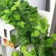 12Pcs/Set 2.4m Artificial Vine Plant Foliage Simulation Green Leaves Rattan Cafe Bar Decorations