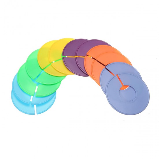 12Pcs/Set Round Size Dividers Clothing Blank Rack Clothes Stores Hangers Ring Decorations 12Pcs/Set Round Size Dividers Clothing Blank Rack Clothes Stores Hangers Ring Decorations
