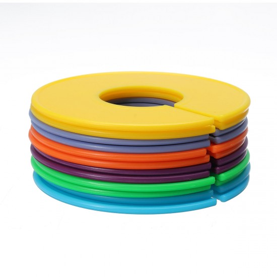 12Pcs/Set Round Size Dividers Clothing Blank Rack Clothes Stores Hangers Ring Decorations 12Pcs/Set Round Size Dividers Clothing Blank Rack Clothes Stores Hangers Ring Decorations