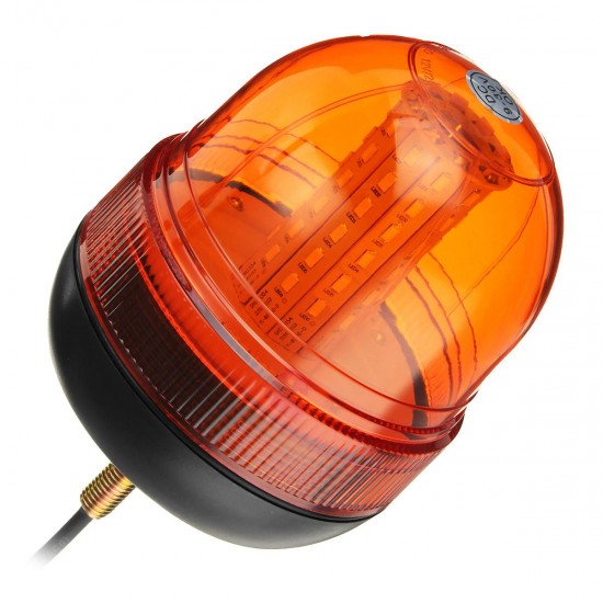 12V 24V Single Bolt Point Mount 60 LED Flashing Amber Orange Warning Signal Light Tractor Beacon IP65 12V 24V Single Bolt Point Mount 60 LED Flashing Amber Orange Warning Signal Light Tractor Beacon IP65