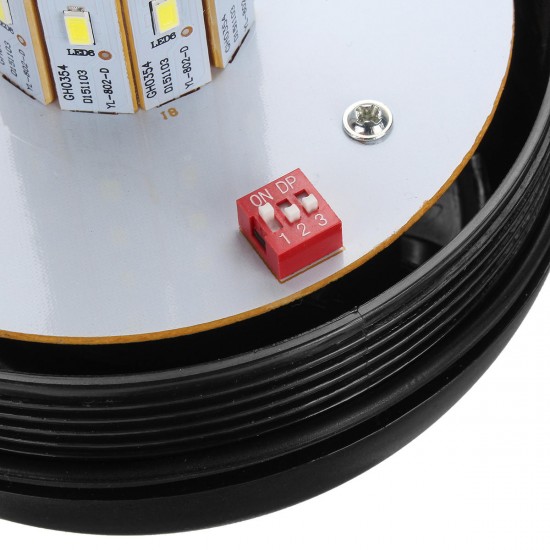 12V 24V Single Bolt Point Mount 60 LED Flashing Amber Orange Warning Signal Light Tractor Beacon IP65