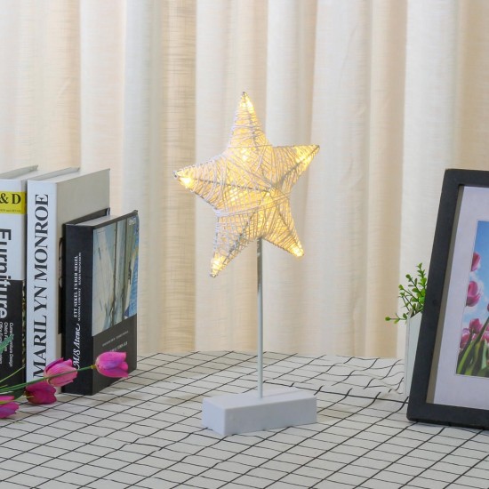 12V Illuminative Heart/Star Shaped Night Light Fairy Light LED Table Desk Lamp