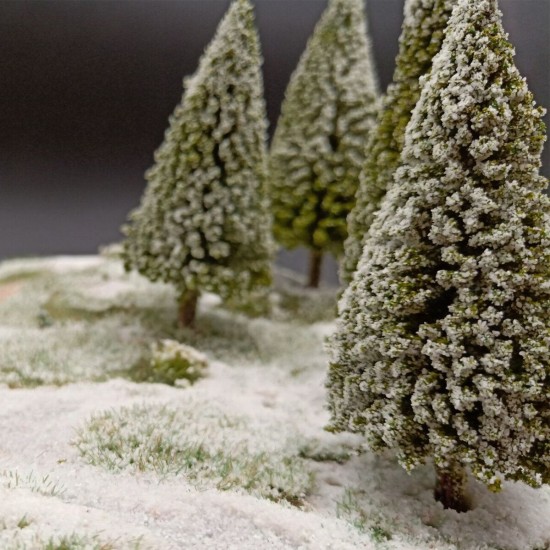 12cm Mini Scenery Christamas Tree Model Snow Scene Scenario Train Sand Table Decorations