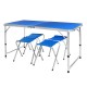 1.2m Blue Folding Table Portable Indoor Outdoor BBQ Picnic Party Camp Tables 1.2m Blue Folding Table Portable Indoor Outdoor BBQ Picnic Party Camp Tables