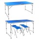 1.2m Blue Folding Table Portable Indoor Outdoor BBQ Picnic Party Camp Tables